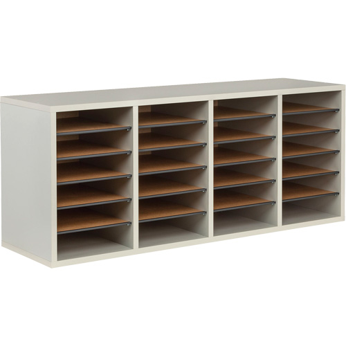 Casier &agrave; compartiments r&eacute;glable pour documentation, Stationnaire, 24 fentes, Bois, 39-1/4" la x 11-3/4" p x 16-1/4" h Sidevic Inc.