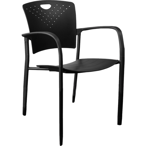 Chaises empilables MaxX StaxX, Polypropyl&egrave;ne, Hauteur 17-1/4", Capacit&eacute; 275 lb, Noir Sidevic Inc.
