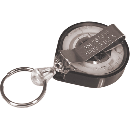 Retractable Mini-Bak&reg; Key Rings, Plastic, 36" Cable, Belt Clip Attachment Sidevic Inc.