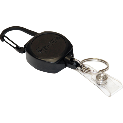 Self Retracting ID Badge and Key Reel, Zinc Alloy Metal, 24" Cable, Carabiner Attachment Sidevic Inc.