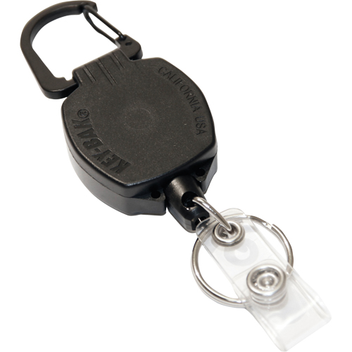 Self Retracting ID Badge and Key Reel, Zinc Alloy Metal, 24" Cable, Carabiner Attachment Sidevic Inc.