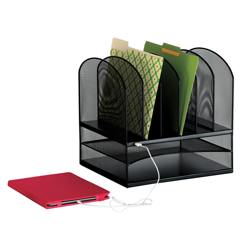 Organisateur de bureau avec alimentation USB Onyx Sidevic Inc.
