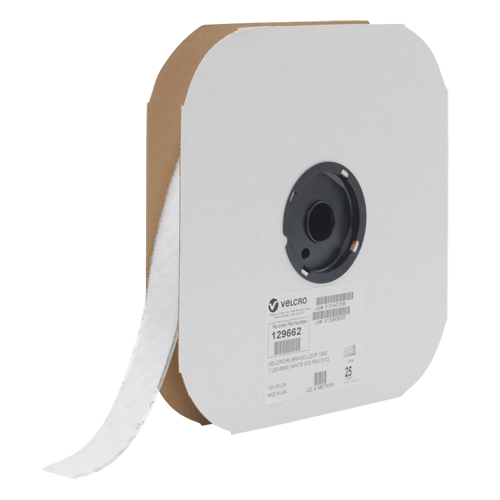 Fastener Tape, Loop, 25 yds x 1", Sew-On, White Sidevic Inc.