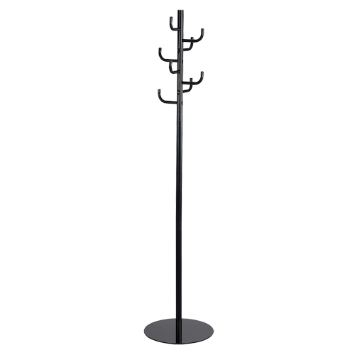 Coat Rack, 68" H, Black, 8 Hook(s) Sidevic Inc.