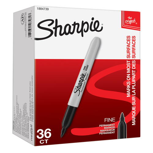 Permanent Marker, Black, Fine Tip Sidevic Inc.