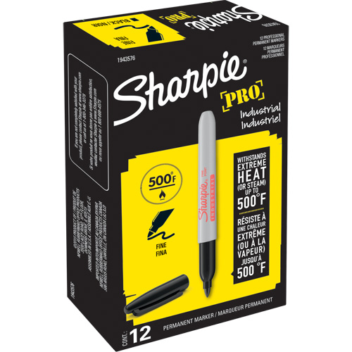 Pro Permanent Marker, Black, Fine Tip Sidevic Inc.