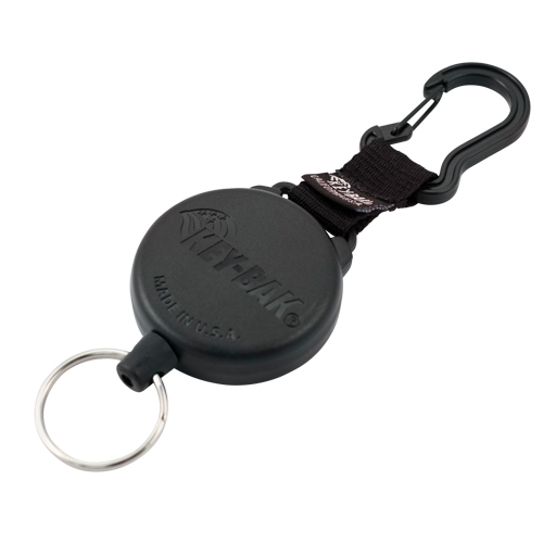 Securit Retractable Key Holder, Polycarbonate, 28" Cable, Carabiner Attachment Sidevic Inc.
