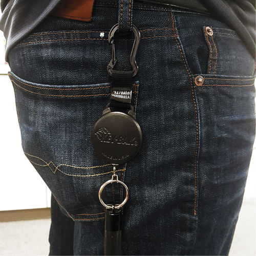 Securit Retractable Key Holder, Polycarbonate, 28" Cable, Carabiner Attachment Sidevic Inc.