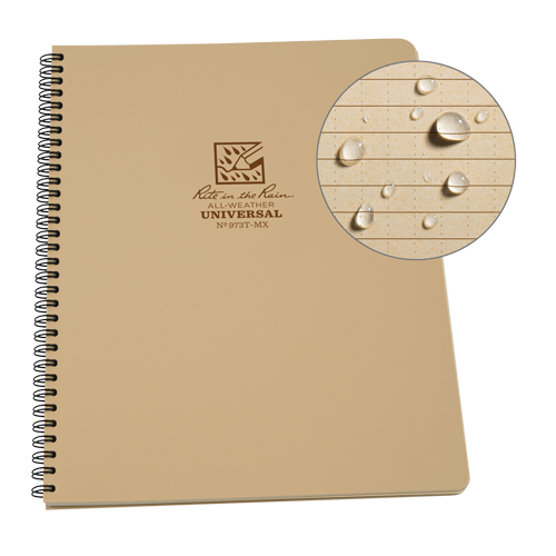 Carnet de notes de poche &agrave; spirale lat&eacute;rale, Couverture souple, Havane, 64 Pages, 4-5/8" , 7"  Sidevic Inc.