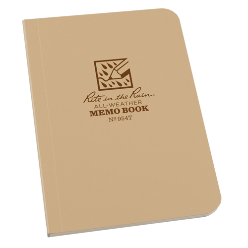 Memo Book, Soft Cover, Tan, 112 Pages, 3-1/2" W x 5" L Sidevic Inc.