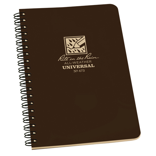 Side-Spiral Notebook, Soft Cover, Brown, 64 Pages, 4-5/8" W x 7" L Sidevic Inc.