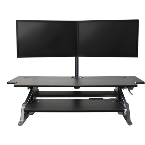 Poste de travail assis-debout Goya, Mod&egrave;le de bureau, 20" h x 42" la x 16" p, Noir Sidevic Inc.