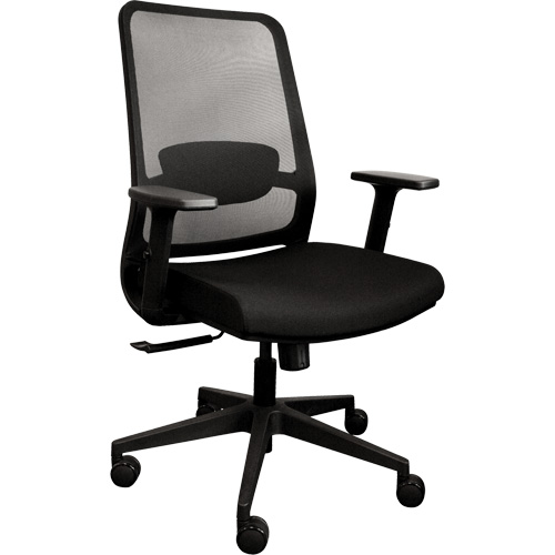 Chaise de bureau ajustable &agrave; basculement synchronis&eacute; s&eacute;rie Activ, Tissu/Mailles, Noir, Capacit&eacute; 275 lb Sidevic Inc.
