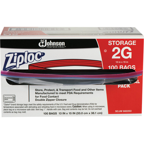 Sacs d'entreposage alimentaire &agrave; double fermeture &agrave; glissi&egrave;re de Ziploc Sidevic Inc.