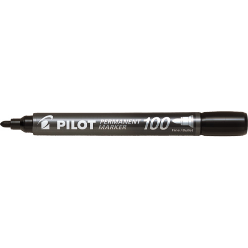 Pilot 100 Permanent Marker, Black, Bullet Tip Sidevic Inc.