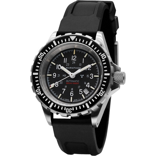 Grande montre automatique de plong&eacute;e, Num&eacute;rique, &agrave; piles, 41 mm, Noir Sidevic Inc.
