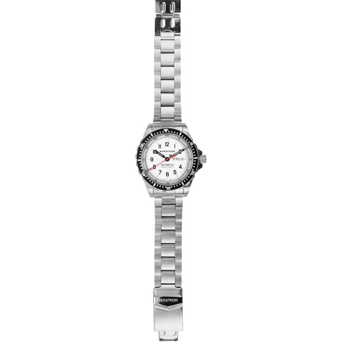 Tr&egrave;s grande montre automatique &eacute;dition arctique avec jour/date avec bracelet en acier inoxydable, Num&eacute;rique, &agrave; piles, 46 mm, Argent Sidevic Inc.
