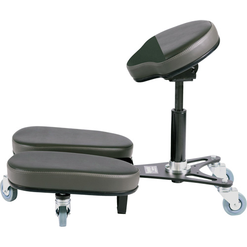 Chaise &agrave; genoux r&eacute;glable, Vinyle, Noir/gris Sidevic Inc.