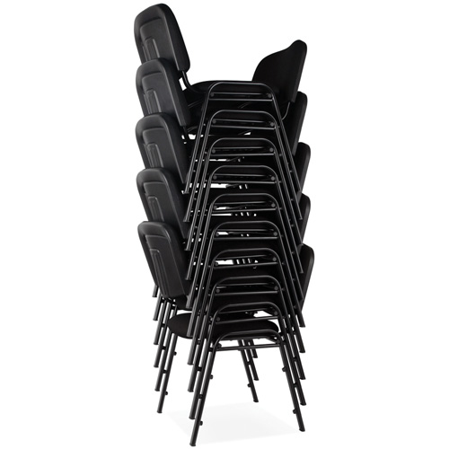 Chaises empilables, Tissu, Hauteur 32", Capacit&eacute; 250 lb, Noir Sidevic Inc.