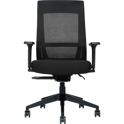 Chaise &agrave; dossier moyen avec m&eacute;canisme &agrave; basculement synchronis&eacute; &agrave; d&eacute;tection de poids , Mailles, Noir Sidevic Inc.