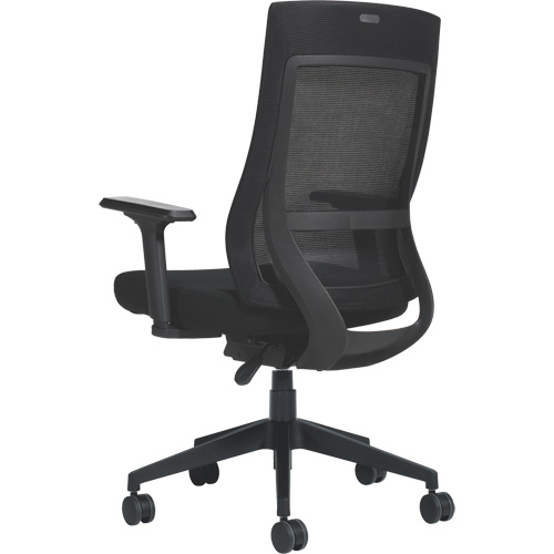 Chaise &agrave; dossier moyen avec m&eacute;canisme &agrave; basculement synchronis&eacute; &agrave; d&eacute;tection de poids , Mailles, Noir Sidevic Inc.