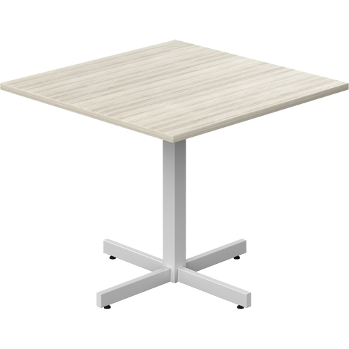 Table carr&eacute;e &agrave; hauteur r&eacute;glable Newland, 36" lo x 36" la x 29" h, Dessus de 1", Stratifi&eacute;, Havane Sidevic Inc.