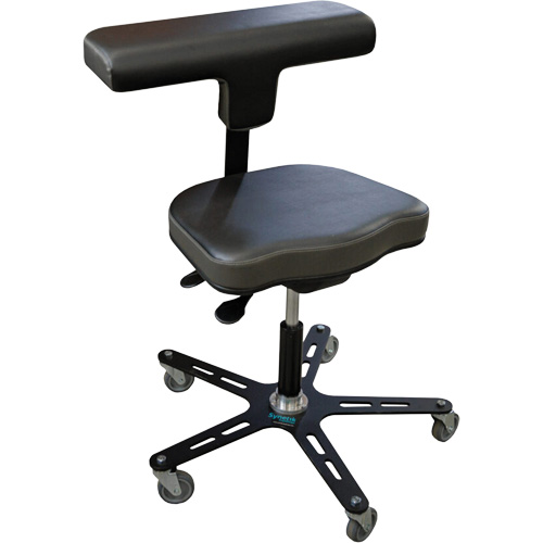 Chaise ergonomique industrielle VEGA-T, Mobile, Ajustable Hauteur, Capacit&eacute; 280 lb Sidevic Inc.