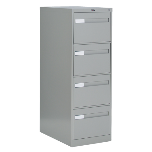 Classeur vertical &agrave; poign&eacute;es encastr&eacute;es, 4 tiroirs, 18.15" la x 26.56" p x 52" h, Gris Sidevic Inc.