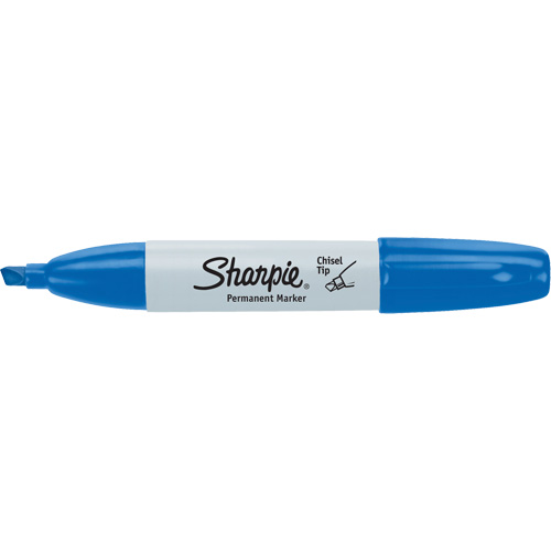 Marqueur permanent, Bleu, Pointe Ciseau Sidevic Inc.