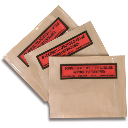 Packing List Envelopes, 5-1/2" L x 4-1/2" W Sidevic Inc.