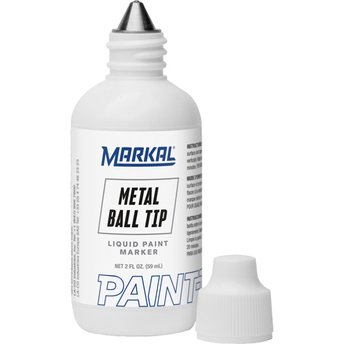 Paint-Riter&reg; Metal Ball Tip, Liquid, White Sidevic Inc.