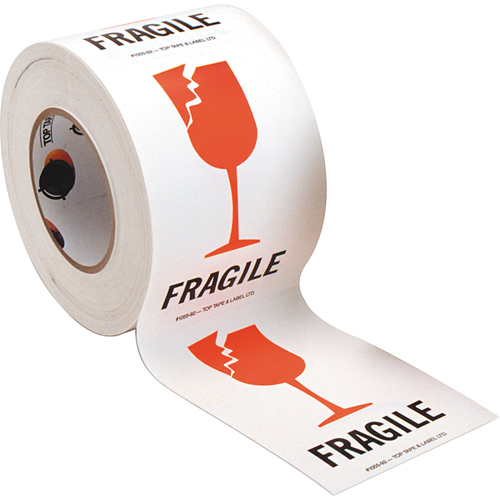 &eacute;tiquettes pour traitement sp&eacute;cial Fragile, 6" lo x 4" la, Rouge/blanc Sidevic Inc.