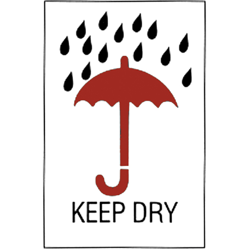 &eacute;tiquettes pour traitement sp&eacute;cial Keep Dry, 6" lo x 4" la, Rouge/blanc Sidevic Inc.