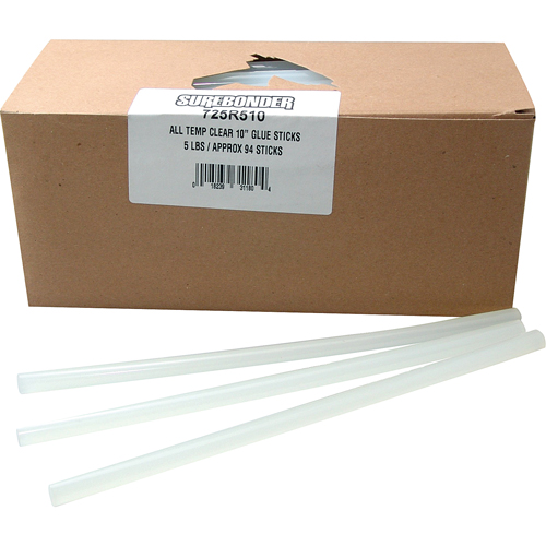 Glue Stick, 7/16" Dia. x 10" L, Clear Sidevic Inc.