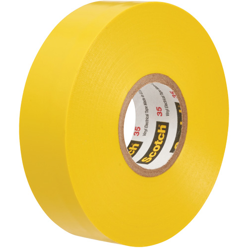 Scotch&reg; 35 Colour Coded Tape, 12.7 mm (1/2") x 6.1 m (20'), Yellow, 7 mils Sidevic Inc.