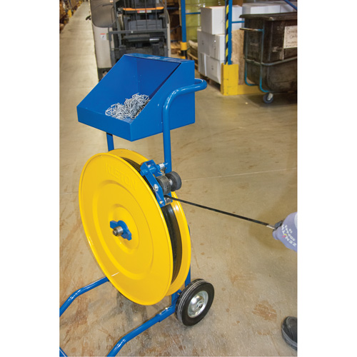 Strapping Dispenser, Polyester/Steel/Polypropylene Straps, 16"/8" Core Dia., 3"/8"/6" Roll Width Sidevic Inc.