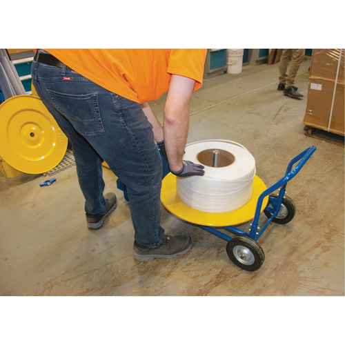 Strapping Dispenser, Polyester/Steel/Polypropylene Straps, 16"/8" Core Dia., 3"/8"/6" Roll Width Sidevic Inc.
