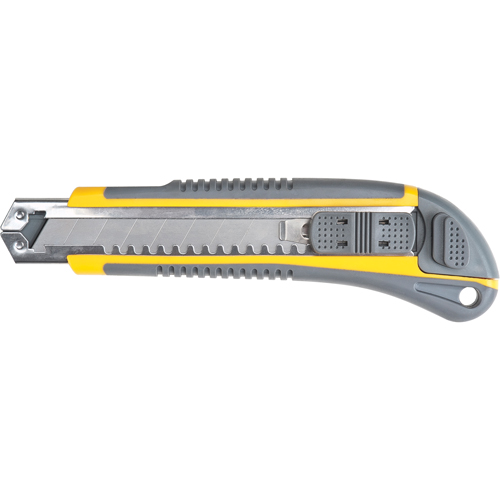 Couteau ATK100, 18 mm, Acier au carbone, Prise en Caoutchouc Sidevic Inc.