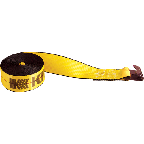 Winch Straps, Flat Hook, 3" W x 30' L, 5400 lbs. (2450 kg) Working Load Limit Sidevic Inc.