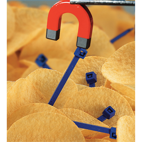 Metal Detectable Cable Ties, 15-2/5" L, 50 lbs. Tensile Strength Sidevic Inc.