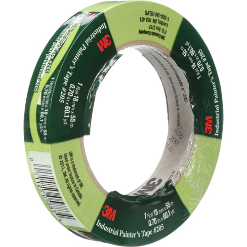 Industrial Painter's Tape 205, 18 mm (3/4") x 55 m (180'), Green Sidevic Inc.