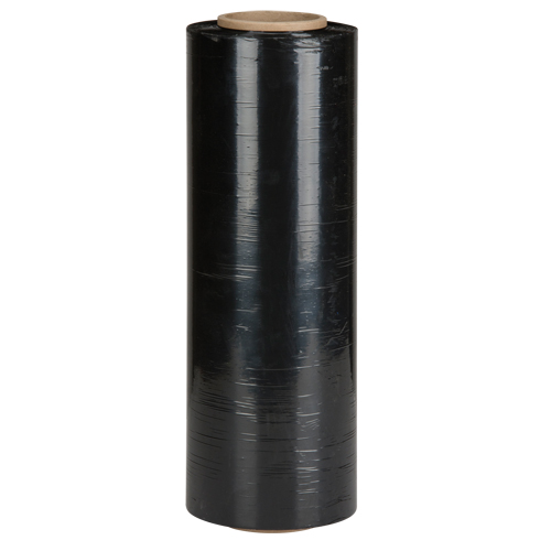 Hand Stretch Wrap, 80 Gauge (20.3 micrometers), 18" x 1500', Opaque Black Sidevic Inc.