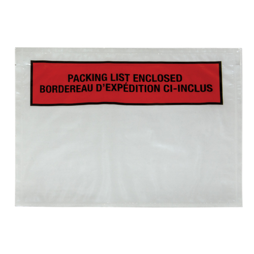 Packing List Envelope, 7" L x 5-1/2" W, Backloading Style Sidevic Inc.