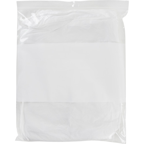 Sacs en poly avec espace inscriptible blanc, Refermable, 15" x 12", 2 mils Sidevic Inc.