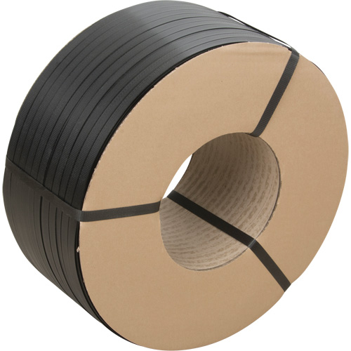 Feuillard, Polypropyl&egrave;ne, 5/8" la x 6000' lo, Noir, Calibre Manuel Sidevic Inc.
