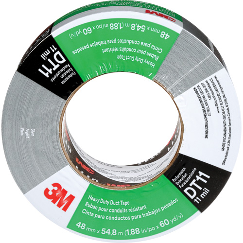DT11 Heavy-Duty Duct Tape, 11 mils, Silver, 48 mm (2") x 55 m (180') Sidevic Inc.