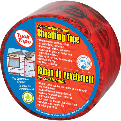 Ruban de rev&ecirc;tement pour entrepreneurs, 60 mm (2-3/8") x 0,0 m (0,0'), Rouge Sidevic Inc.