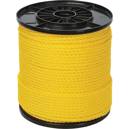 1/4" Yellow Twisted 3-Strand Rope, Polypropylene, 550' Sidevic Inc.