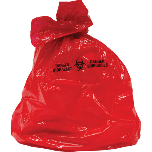 Sacs &agrave; d&eacute;chets, Biorisque, 38" lo x 30" la, 2 mils Sidevic Inc.