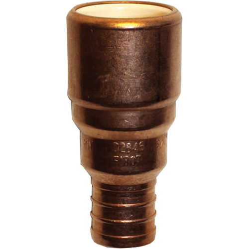 Pipe Adapter, Hub x Pex Barb, 1/2" Dia., Copper/CPVC Sidevic Inc.